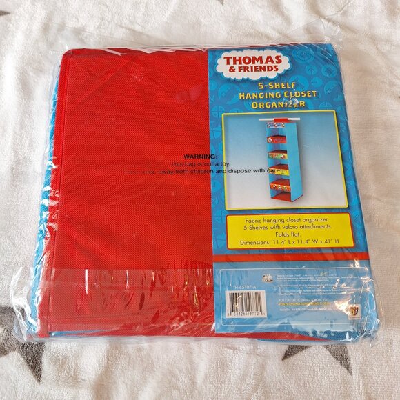 2013 Thomas The Train & Friends 5 Shelf Closet Organizer Folds Flat Storage - Picture 3 of 6